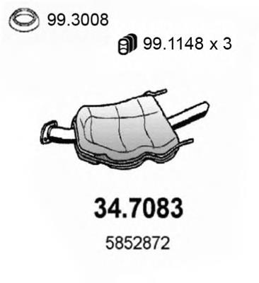 Silenciador, parte traseira Sigam 40672 preço, a partir de 86,61 USD