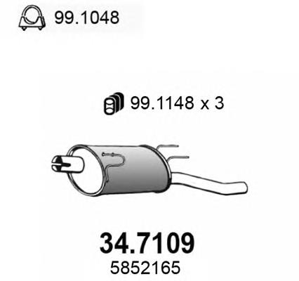 Silenciador, parte traseira Opel 13220575 preço, a partir de 67,58 USD