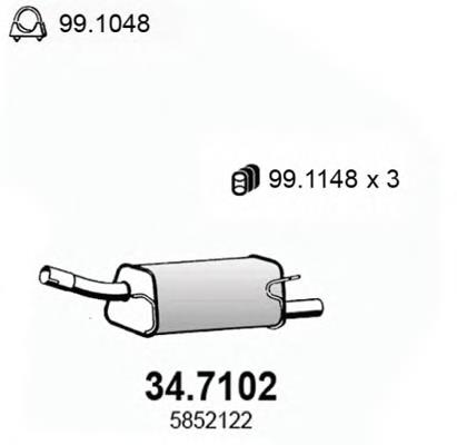 Silenciador, parte traseira Walker 22372 preço, a partir de 74,33 USD
