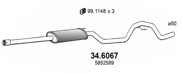 Silenciador, parte central Bosal 292039 preço, a partir de 140,84 USD