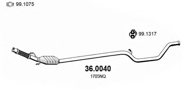 Convertidor - catalisador 099504 Bosal