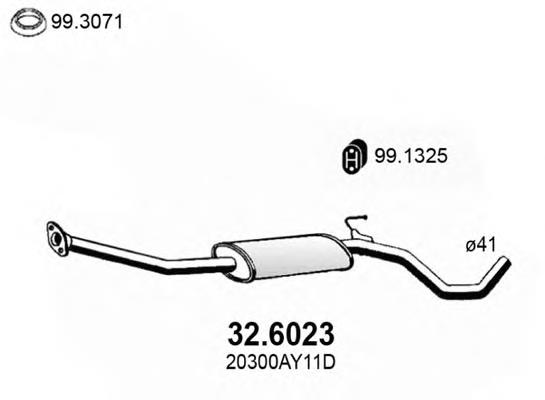 Silenciador, parte central Asmet 14049 preço, a partir de 76,94 USD