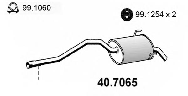 Compre 10112 Asmet Silenciador, parte traseira
