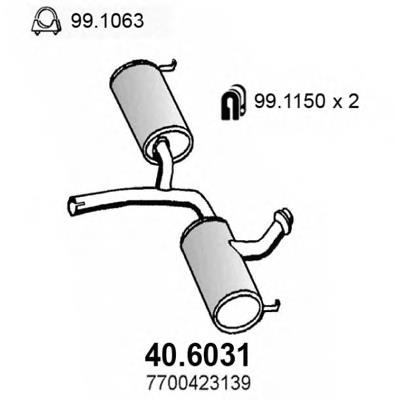 Silenciador, parte central Bosal 200731 preço, a partir de 162,60 USD