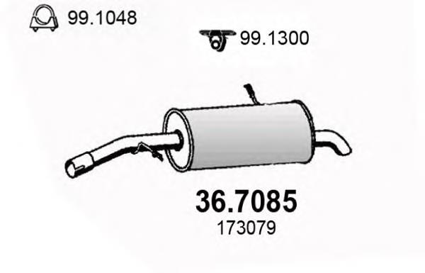 Silenciador, parte traseira Peugeot/Citroen 1730T4 preço, a partir de 96,42 USD