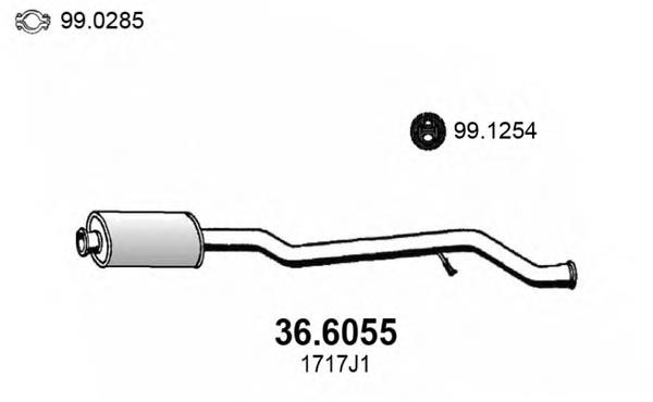 Silenciador, parte dianteira 286077 Bosal