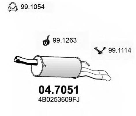 Silenciador, parte traseira VAG 4B0253609FJ preço, a partir de 96,67 USD