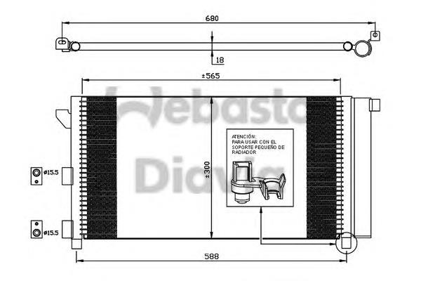 Radiador de aparelho de ar condicionado 17005293 VAN Wezel
