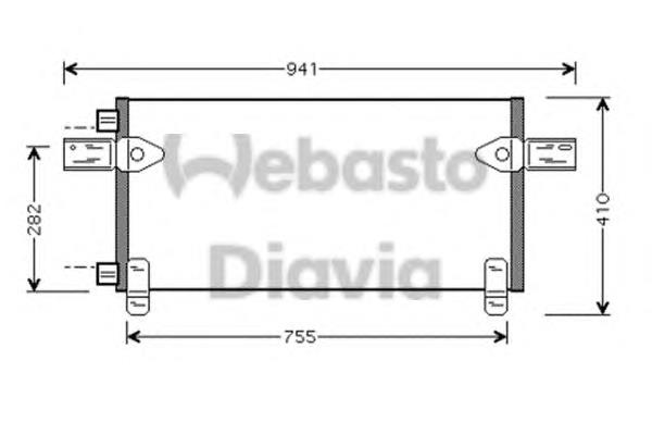 Radiador de aparelho de ar condicionado AC282000S Mahle Original