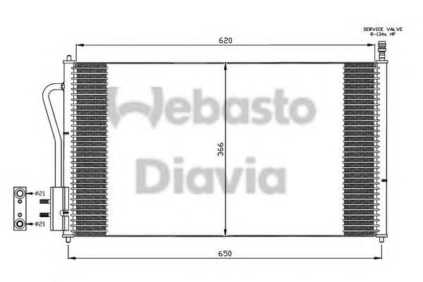 Radiador de aparelho de ar condicionado XS4H8C342DB Ford