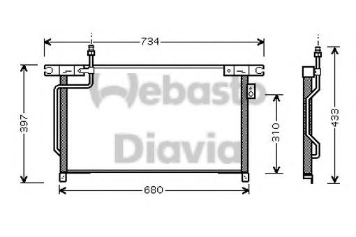 Radiador de aparelho de ar condicionado 94501 Nissens