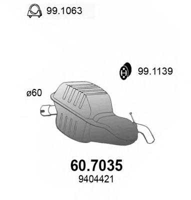 Silenciador, parte traseira Ford 1787294 preço, a partir de 172,97 USD