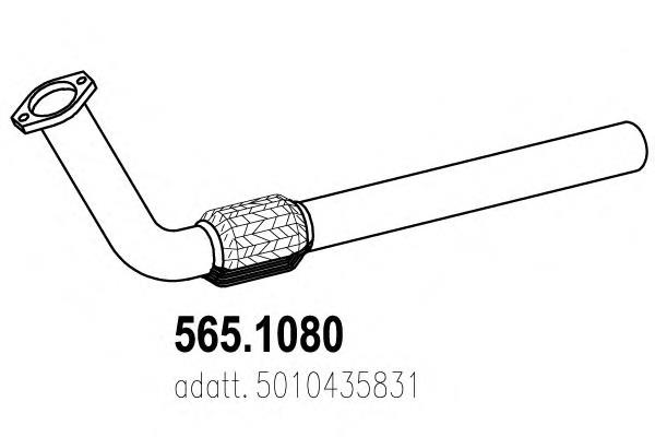 66100 Dinex Tubo de admissão dianteiro (calças) do silenciador