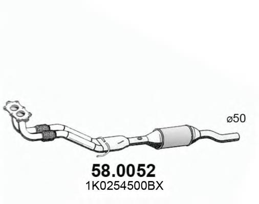 1K0254510NX VAG Silenciador, parte dianteira