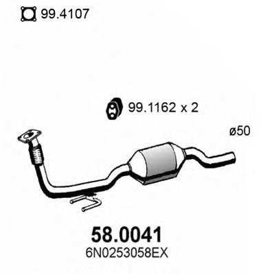 Silenciador, parte dianteira VAG 6N0253058AX preço, a partir de 202,86 USD