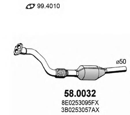 Convertidor - catalisador 8D0253057NX VAG