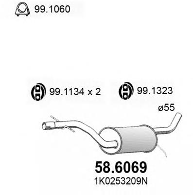 Silenciador, parte central Walker 22973 preço, a partir de 91,72 USD