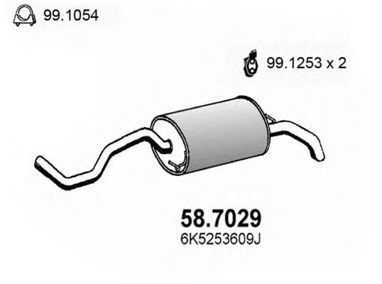 Compre 6K5253609J VAG Silenciador, parte traseira