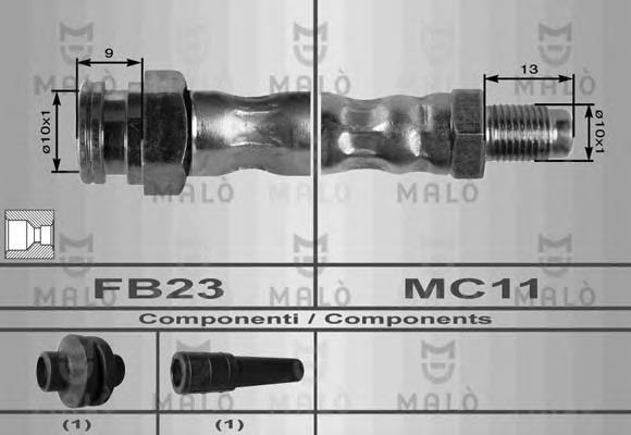 Compre 0046423177 Fiat/Alfa/Lancia Mangueira do freio dianteira direita