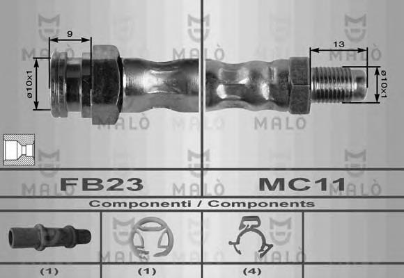 Mangueira do freio dianteira Fiat/Alfa/Lancia 7569161 preço, a partir de 8,76 USD