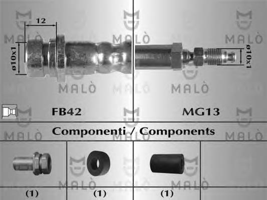 Mangueira do freio dianteira BBH4512 Kavo Parts