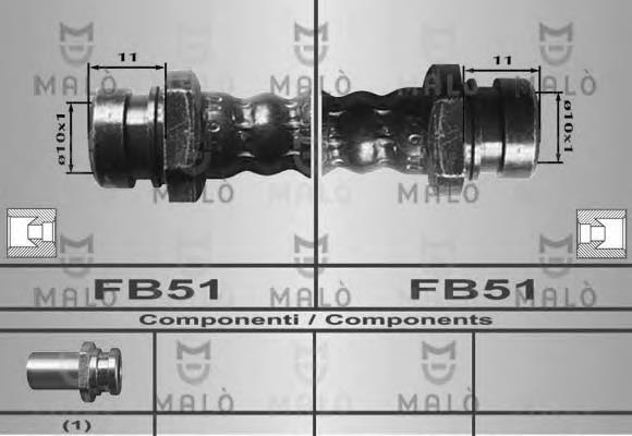 Mangueira do freio dianteira Japan Parts TF532