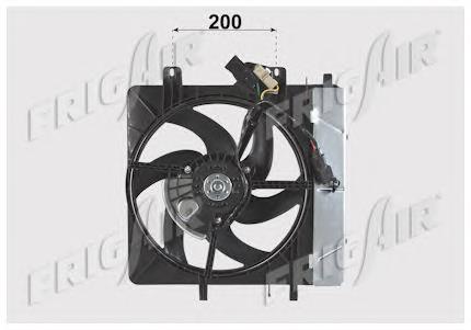 MTC732AX Magneti Marelli Difusor do radiador de esfriamento, montado com motor e roda de aletas