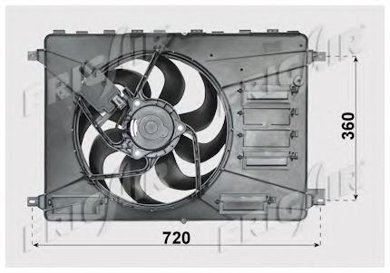 Compre LR026078 Land Rover Difusor do radiador de esfriamento, montado com motor e roda de aletas