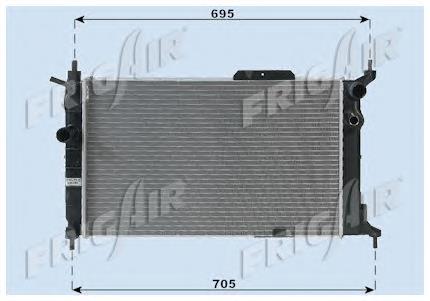 Compre 1300147 Opel Radiador de esfriamento de motor