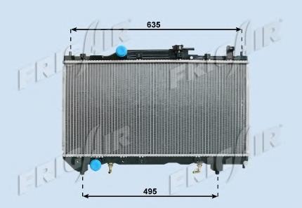 Radiador de esfriamento de motor 1640022080 Toyota