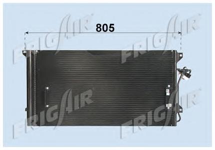 Radiador de aparelho de ar condicionado 7L0820411E VAG