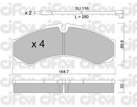 5001850859 Renault (RVI) Sapatas do freio traseiras de disco
