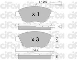 Compre 71772521 Fiat/Alfa/Lancia Sapatas do freio dianteiras de disco