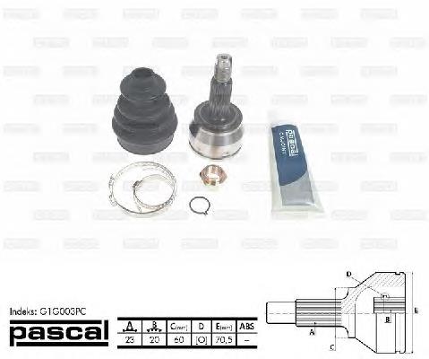 Junta homocinética externa dianteira Pascal G1G003PC preço, a partir de 34,01 USD