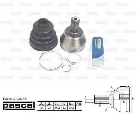Junta homocinética externa dianteira Pascal G1G027PC preço, a partir de 37,19 USD