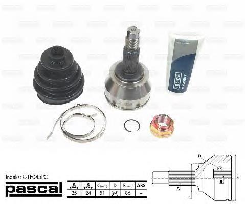 Junta homocinética externa dianteira Pascal G1F045PC preço, a partir de 37,27 USD