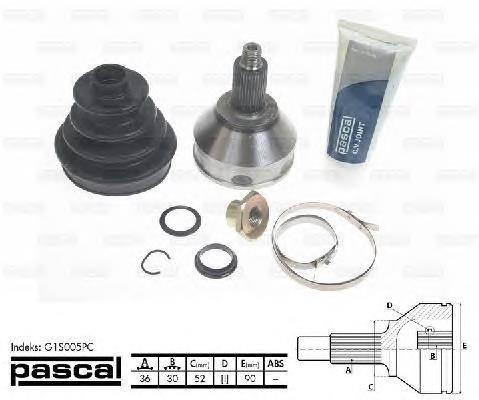 Junta homocinética externa dianteira Pascal G1S005PC preço, a partir de 27,93 USD