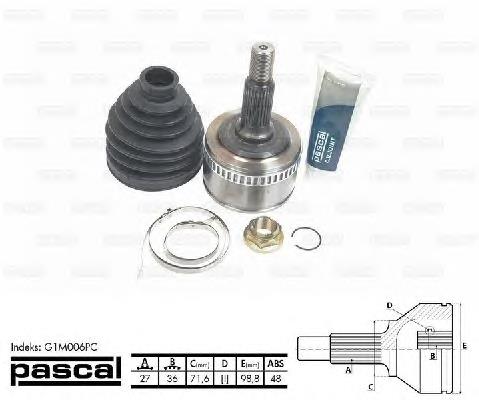 Junta homocinética externa dianteira A0003301885 Mercedes