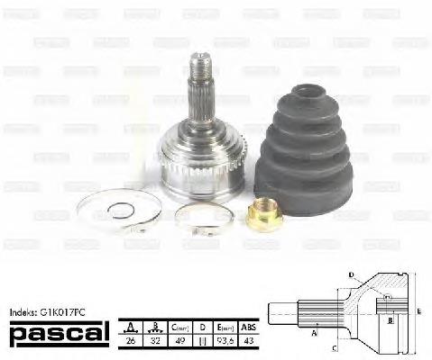 Junta homocinética externa dianteira GSP 851007 preço, a partir de 46,04 USD
