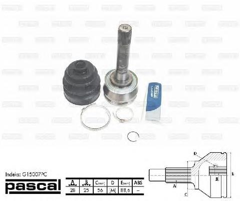 MB526271 Mitsubishi Junta homocinética externa dianteira