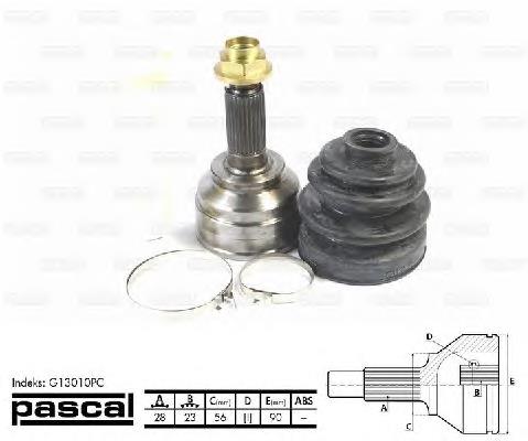 Junta homocinética externa dianteira Pascal G13010PC preço, a partir de 40,57 USD