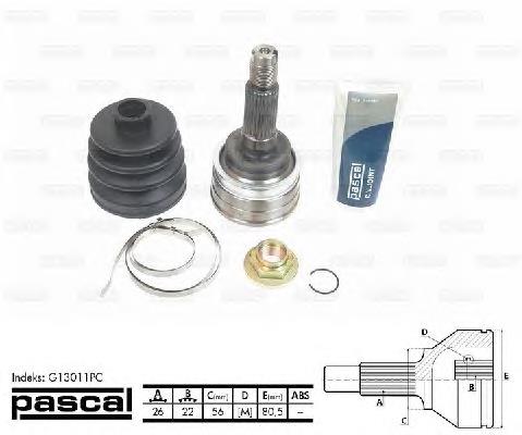 Junta homocinética externa dianteira Pascal G13011PC preço, a partir de 43,04 USD