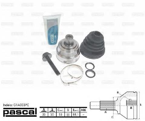 Compre 301951 GKN-Spidan Junta homocinética externa dianteira
