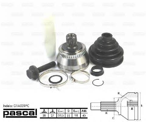 Junta homocinética externa dianteira Pascal G1A009PC preço, a partir de 48,90 USD