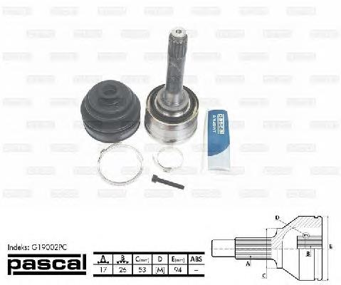 Junta homocinética externa dianteira Pascal G19002PC preço, a partir de 54,78 USD