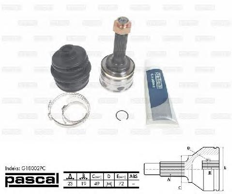 Junta homocinética externa dianteira Pascal G18002PC preço, a partir de 38,25 USD