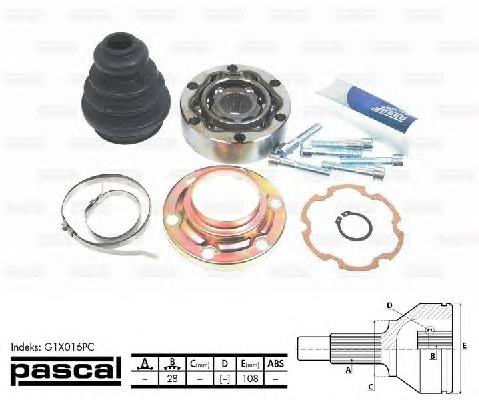 Junta homocinética interna traseira Pascal G1X016PC preço, a partir de 50,86 USD