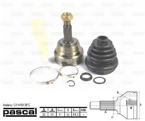 Junta homocinética externa dianteira Pascal G1W012PC preço, a partir de 38,50 USD