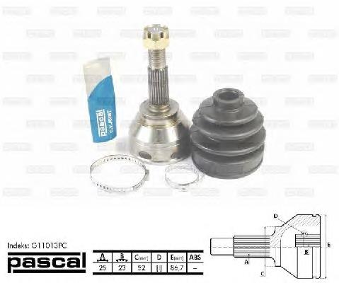 Junta homocinética externa dianteira 3921155A00 Nissan/Infiniti