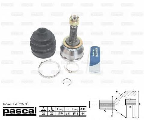 Junta homocinética externa dianteira Pascal G10539PC preço, a partir de 47,44 USD